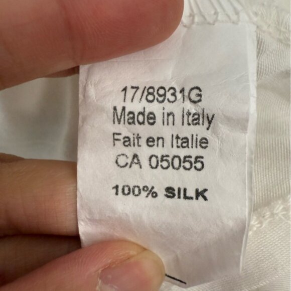 M Made in Italy 100% Silk Elegant Open Front Long Sleeve Cardigan size L - Picture 9 of 10